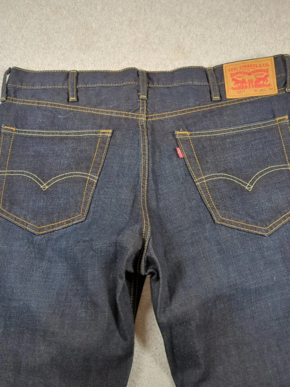 Levi's 527 Jeans Men's 38x36 Blue Dark Wash Bootcut Cowboy Rodeo Western